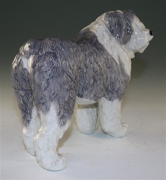 A Royal Copenhagen figure of an Old English sheep dog, height 8.2in.